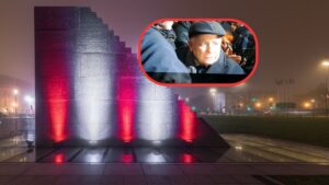 Nocna konfrontacja przy pomniku katastrofy smoleńskiej. Jarosław Kaczyński otoczony przez tłum [FILM]