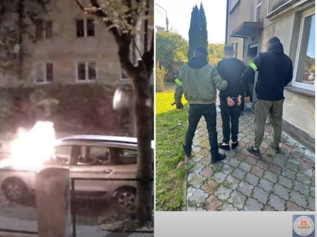 Podejrzany o podpalenia samochodów na ukraińskich numerach – policja informuje, co odkryto w jego mieszkaniu