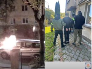 Podejrzany o podpalenia samochodów na ukraińskich numerach – policja informuje, co odkryto w jego mieszkaniu