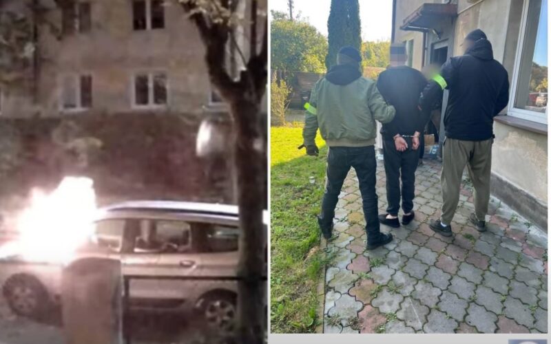 Podejrzany o podpalenia samochodów na ukraińskich numerach – policja informuje, co odkryto w jego mieszkaniu